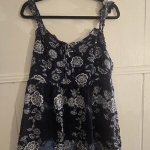 American Eagle Outfitters Navy Blue Floral Mini Dress